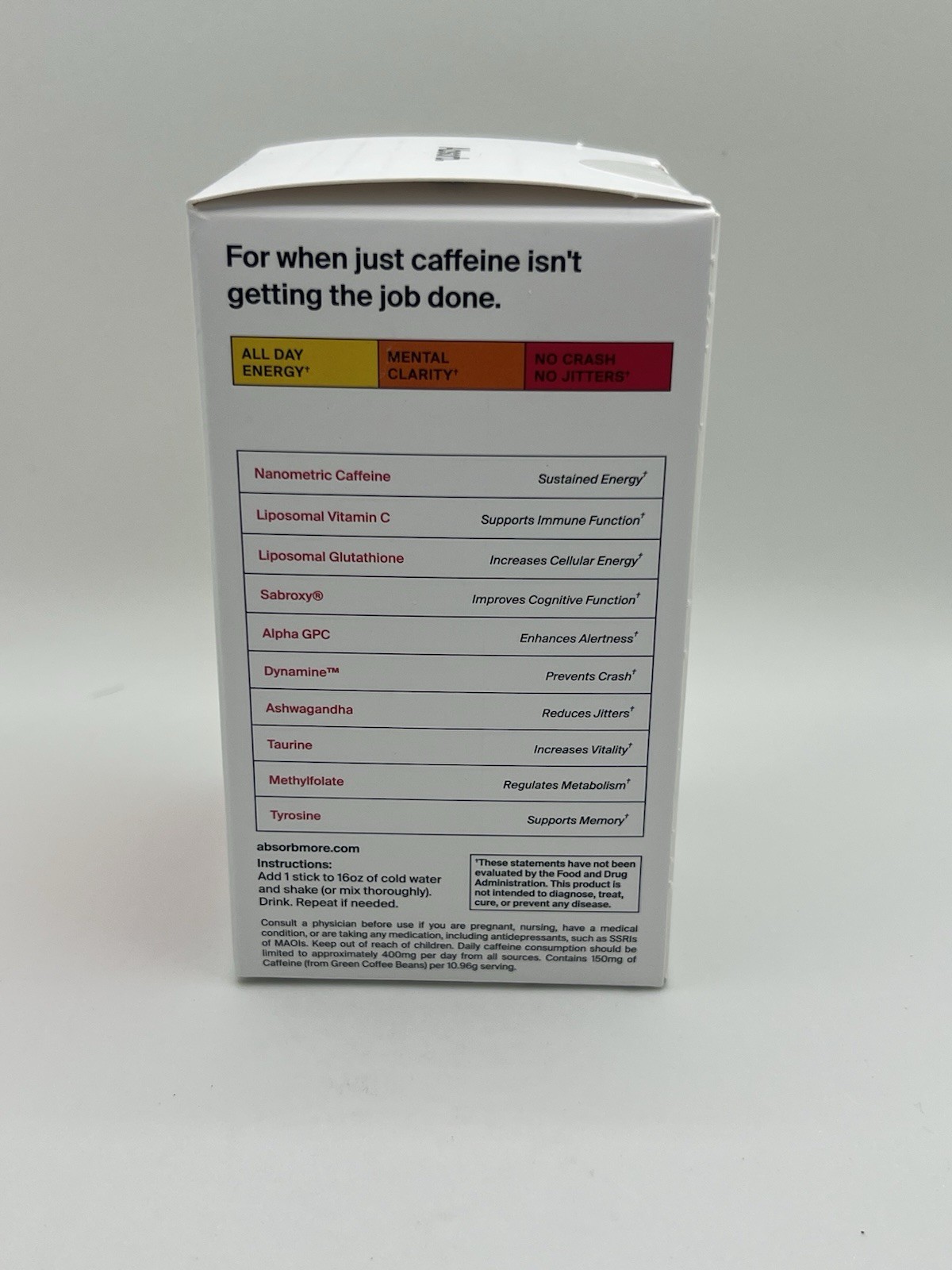 THE ABSORPTION COMPANY ENERGY OR CALM 7 STICKS PER BOX NET WT. 2.7 OZ