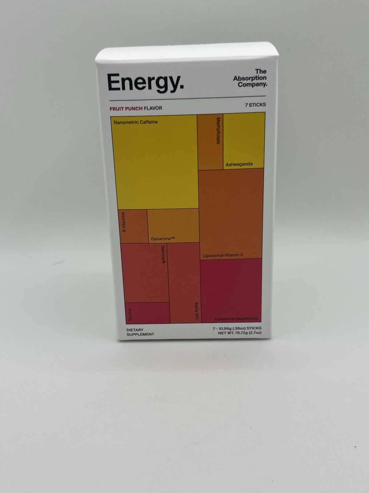 THE ABSORPTION COMPANY ENERGY OR CALM 7 STICKS PER BOX NET WT. 2.7 OZ
