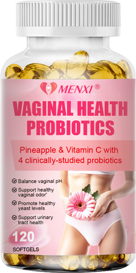 Vaginal Probiotics Capsules pH Balance w/ Prebiotics Lactobacillus Pills Softgel