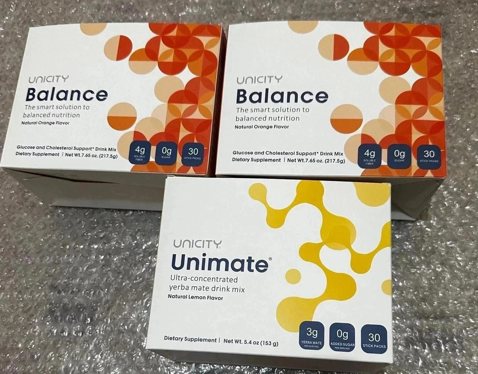 Pack Of 3-Unicity Balance 60ct + Unimate Lemon 30ct Combo (Free Shipping
