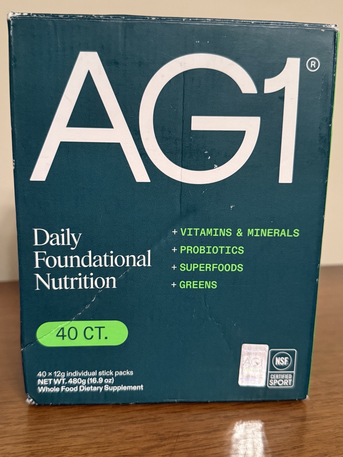 35 COUNT: AG1 Athletic Greens Individual Packets Exp 04/2026, Open Package, READ