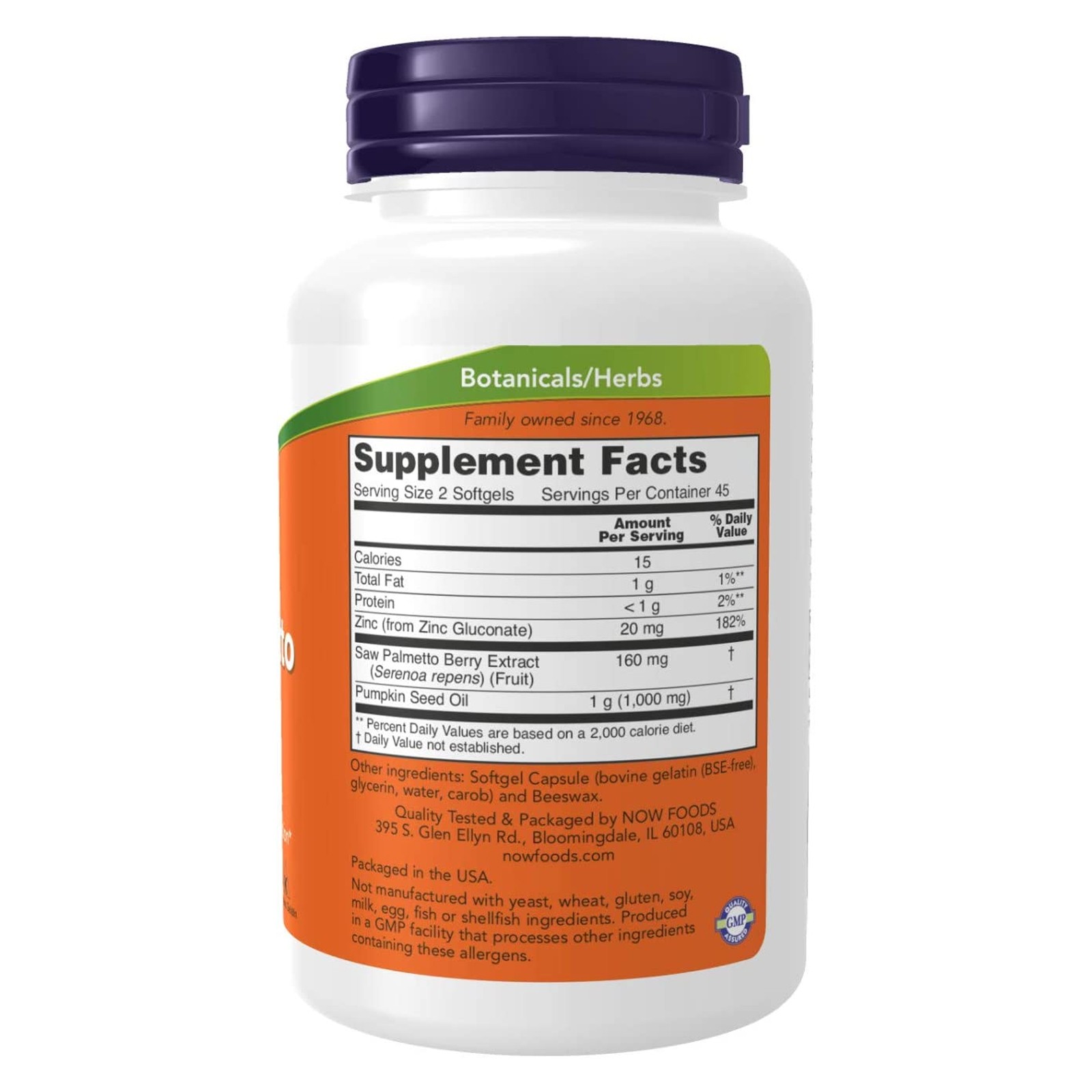 NOW FOODS Saw Palmetto Extract 80 mg 90 Softgels
