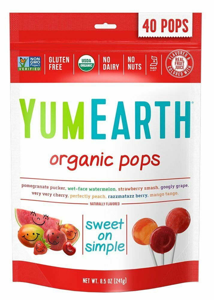 Yummy Earth Organic Lollipops Assorted Fruit Flavors, 8.5 oz. (Pack of 2) – FREE