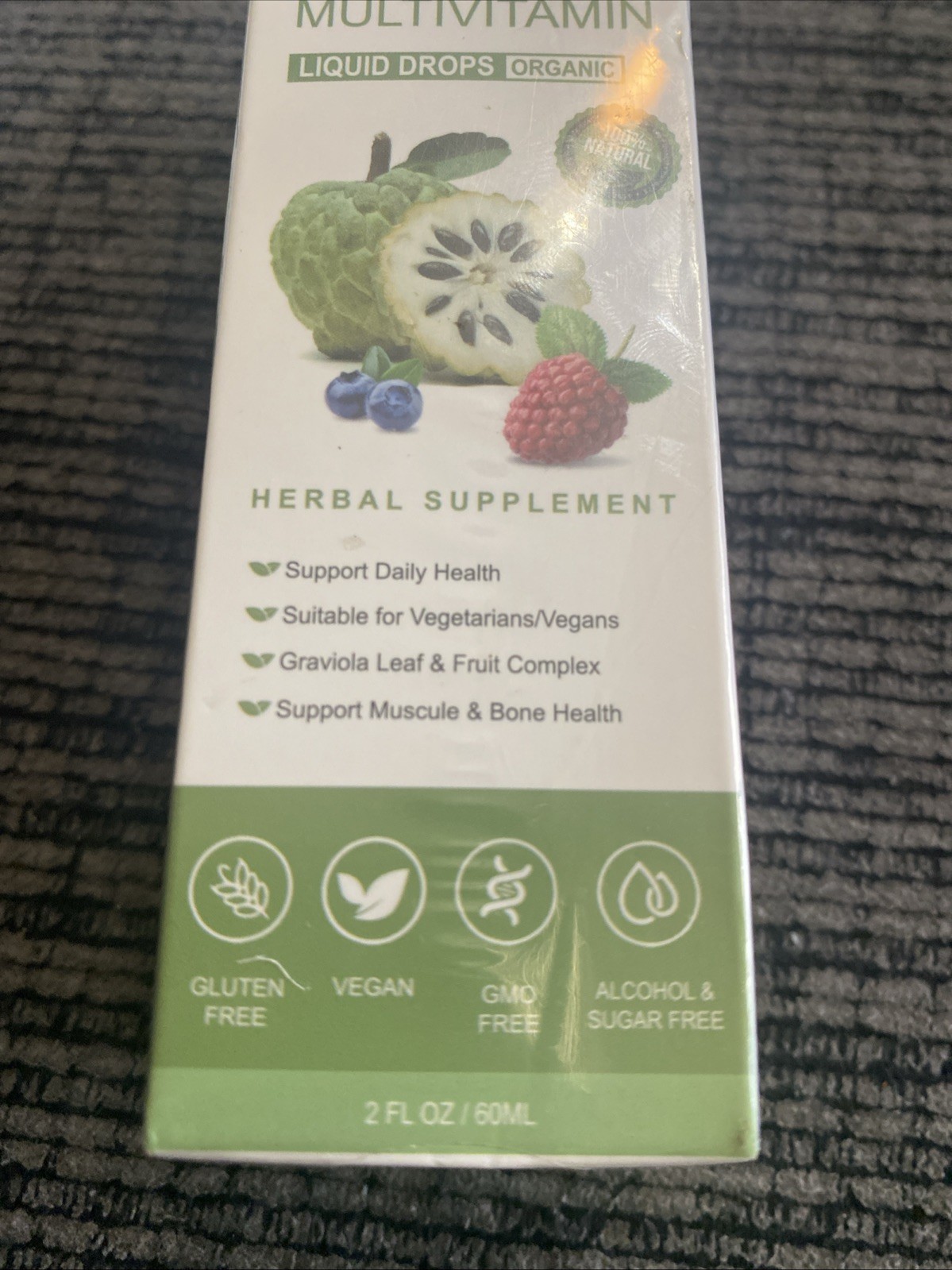 Soursop Organic Multivitamin Liquid Drops, Bitters 2 Fl Oz Sealed NIB 9/2026
