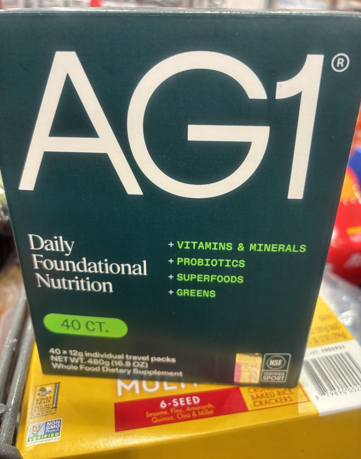 AG1 Foundational Nutrition Powder Travel Packs 40 Count NSF Sport