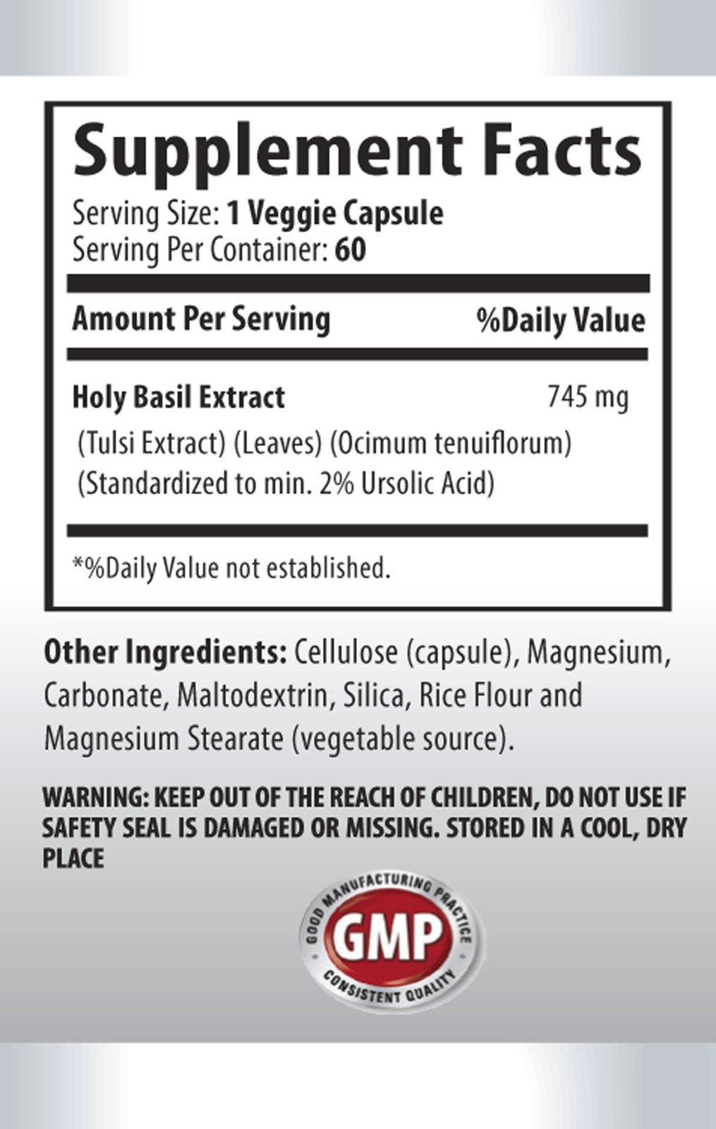 Holy basil – HOLY BASIL EXTRACT. ANTIBACTERIAL – calm down natural pills 2 Bot