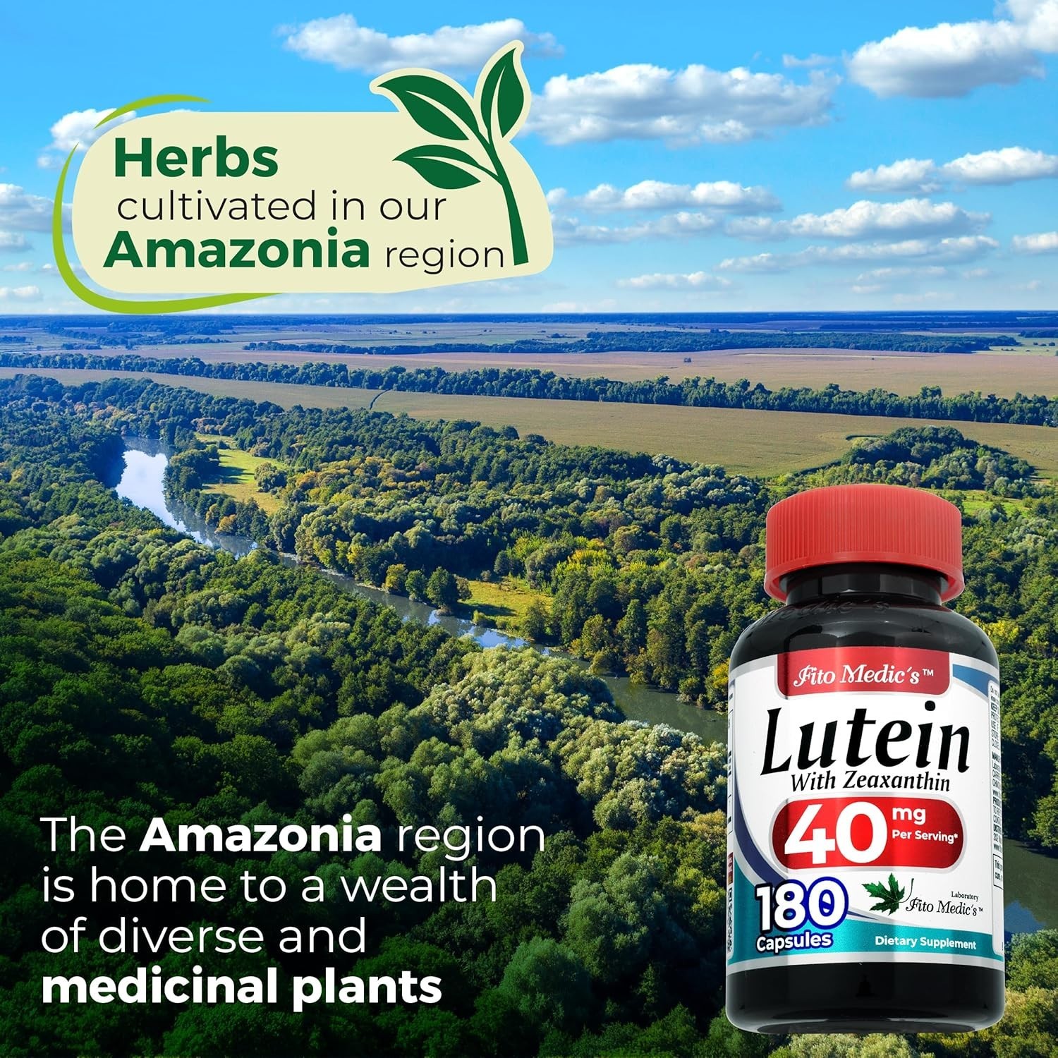 Lab | Lutein |180 Capsules |40 Mg| Lutein 40Mg | Lutein and Zeaxanthin Supplemen