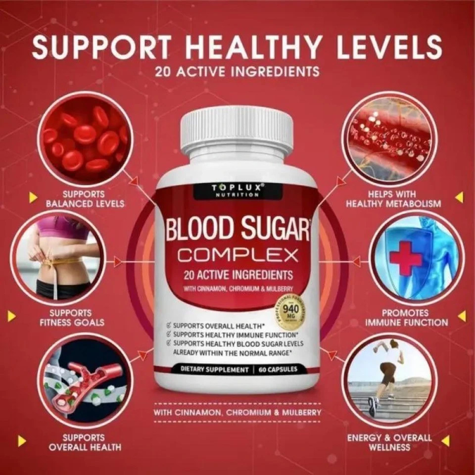 Blood Sugar Complex with 20 Vitamins and Minerals , 60 Caps