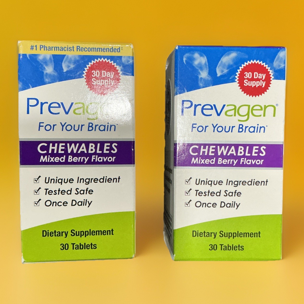 (2X)~Prevagen – Chewable Tablets Mixed Berry – 30 Count new sealed