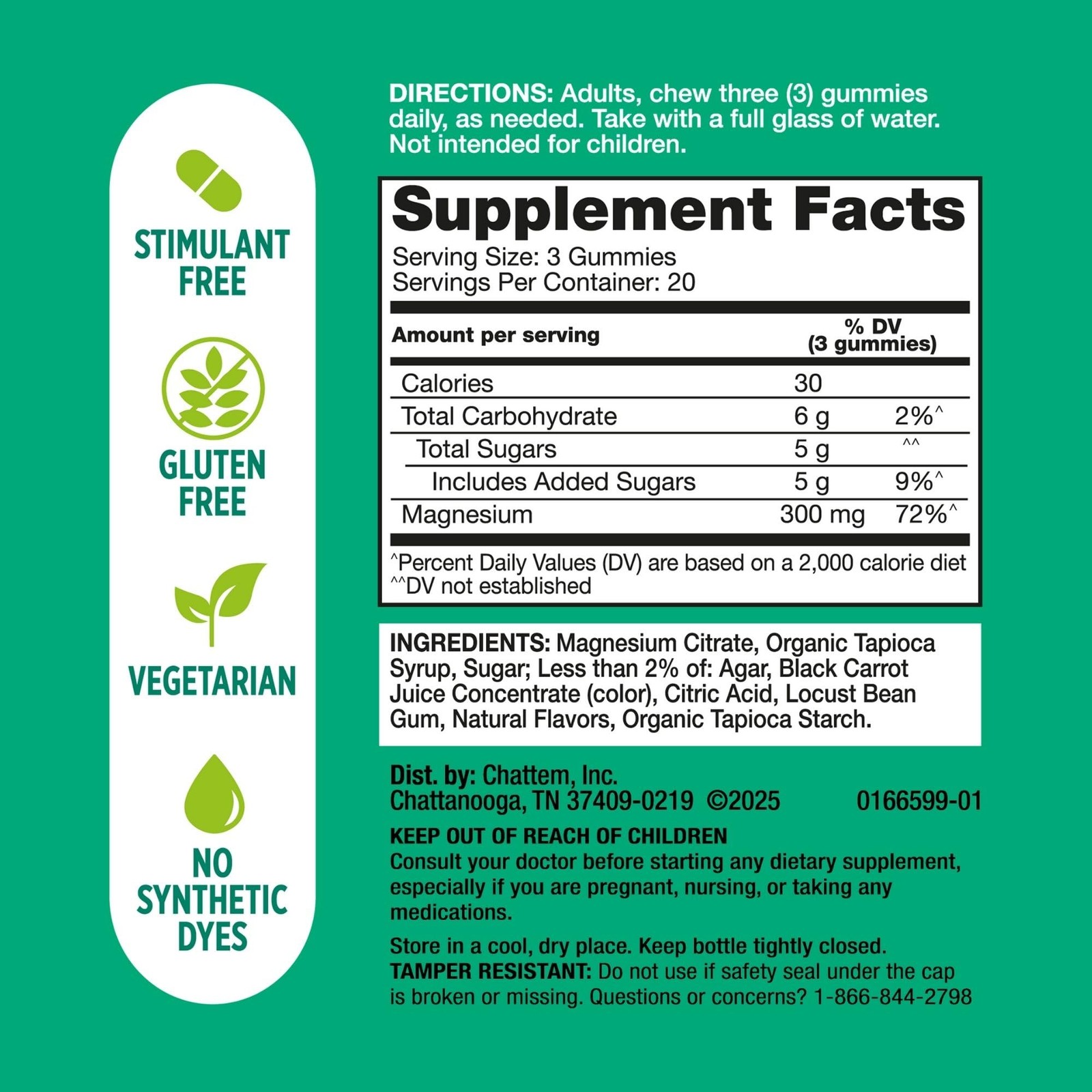 Dulcolax Daily Gut Support Gummies, Magnesium Formula, 60 Count