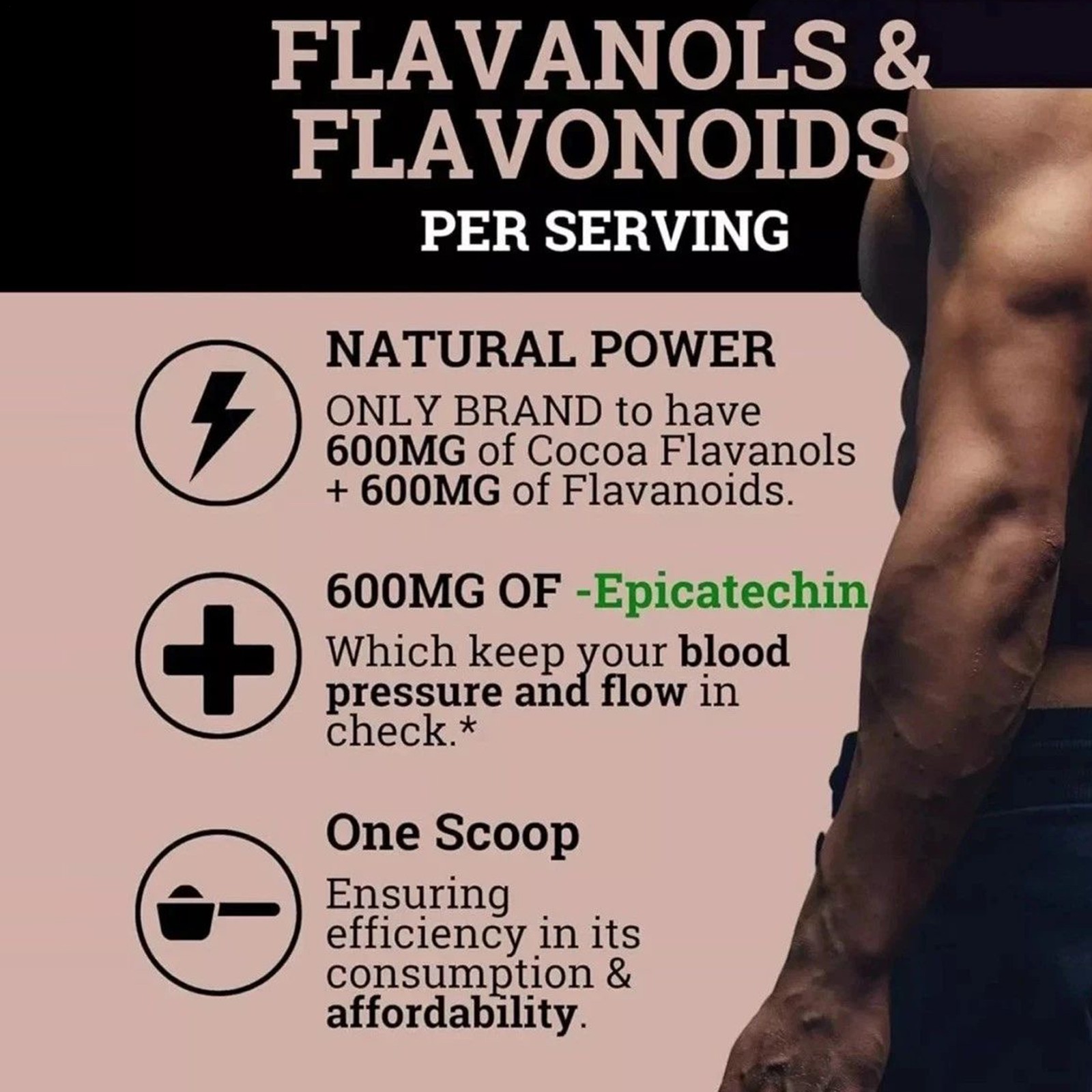 Black Supplements High Flavanol Cocoa Powder & Flavonoids Forest 1200mg