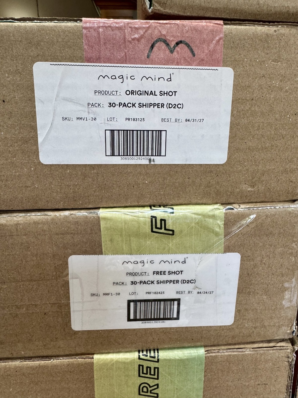 NEW IN BOX LOT OF (8) MAGIC MIND 2oz SHOTS = TOTAL 240 BOTTLES IN ALL