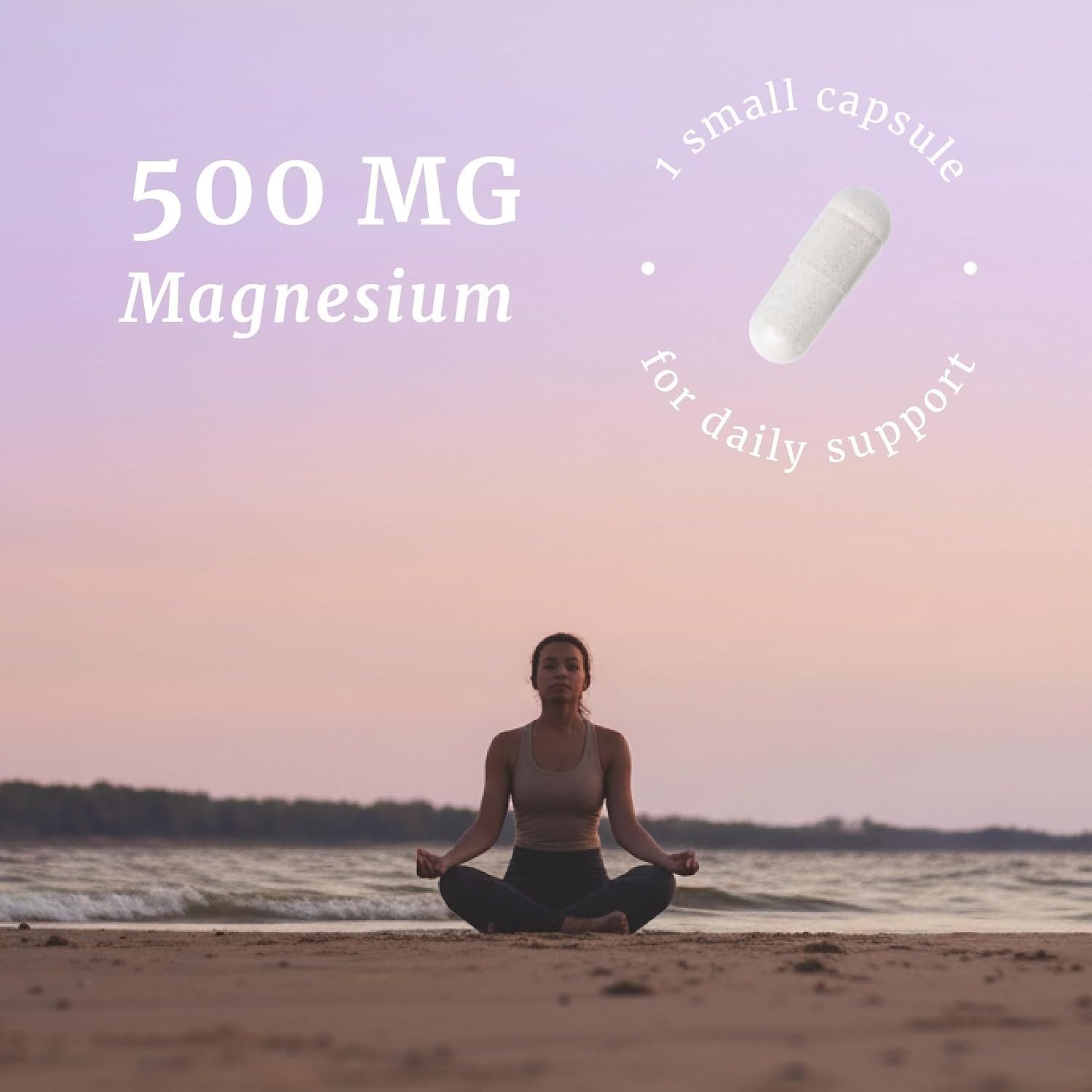 Magnesium Citrate 500mg Capsules – Digestion & Constipation Support, 60ct