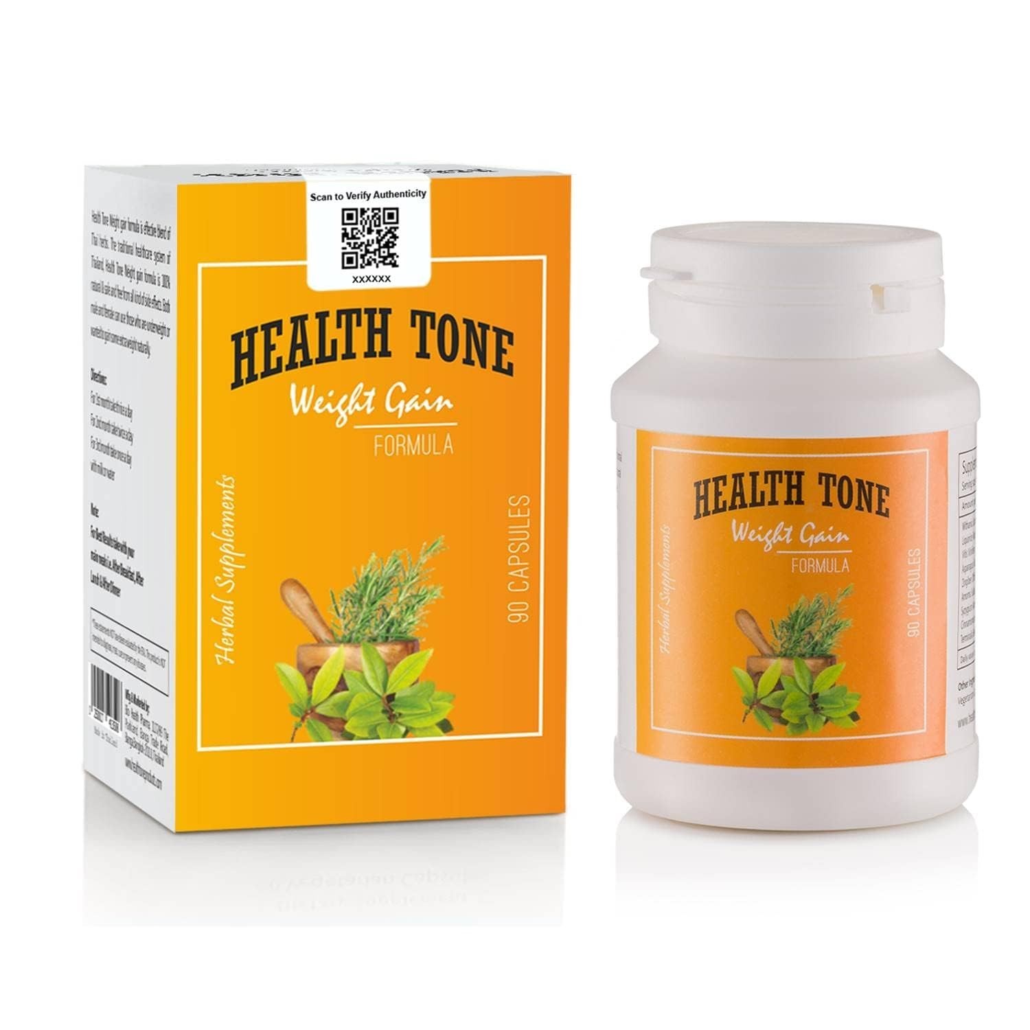 Health tone Herbal Weight Gain 90 Capsules ORIGINAL SEALED BOX