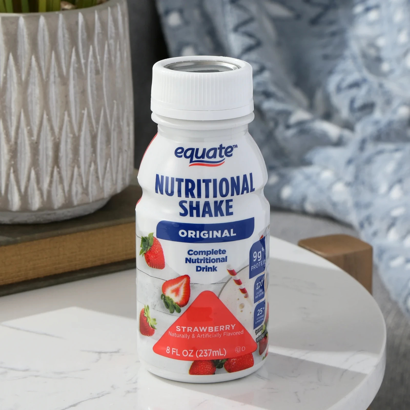Equate Original Meal Replacement Nutritional Shakes, Strawberry, 8 Oz, 24 Count