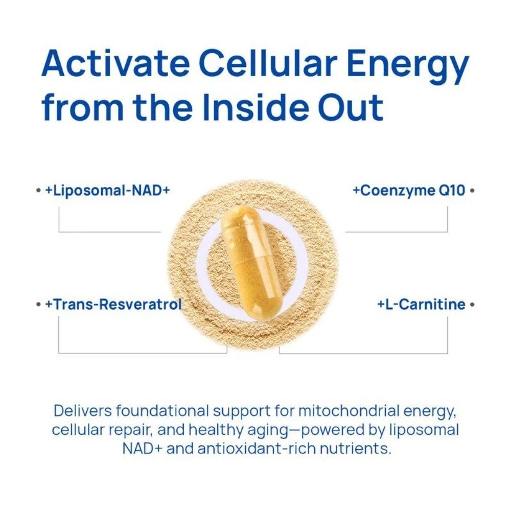 Selerb Men’s NAD+ with Liposomal-NAD+, CoQ10 & Maca for Energy & Vitality, 60ct+