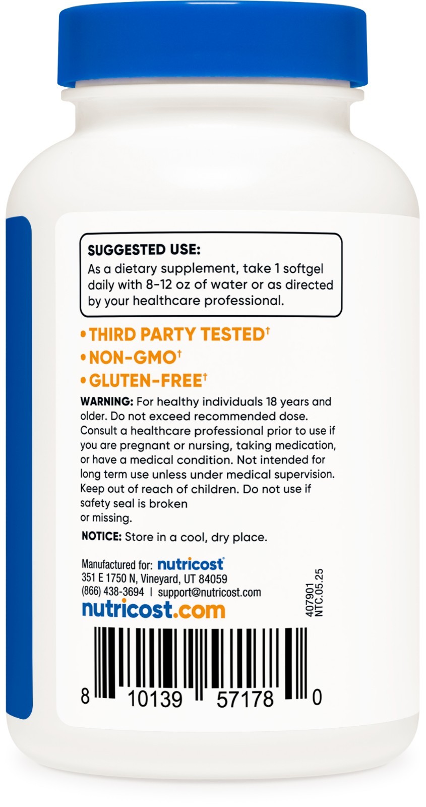Nutricost Vitamin A 10,000iu – 500 SFG – Gluten Free & Non-GMO