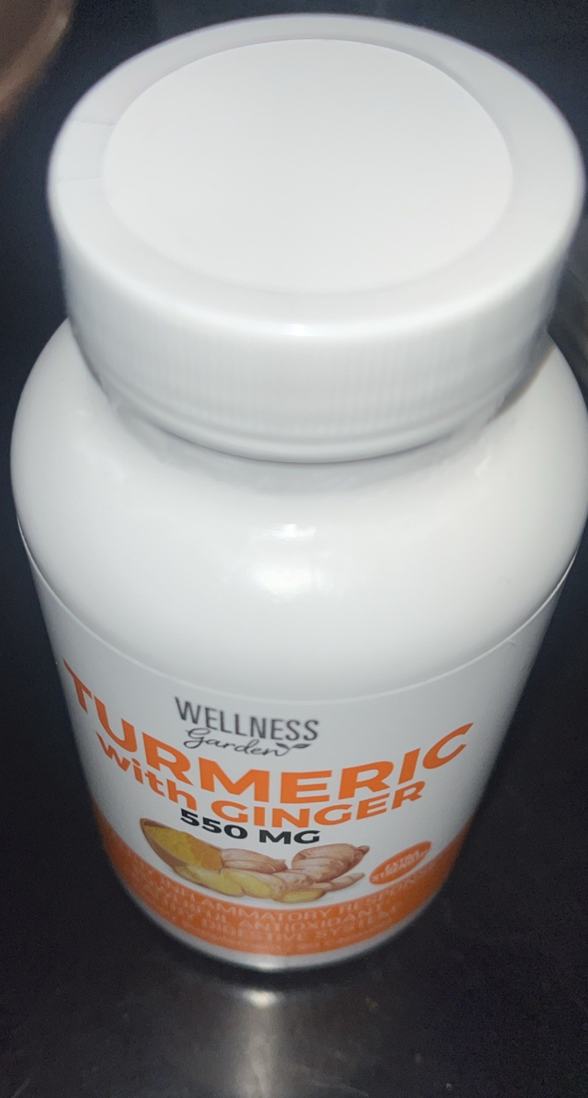 WELLNESS GARDEN TURMERIC W/ GINGER CAPSULES – 550mg/SERVING 90 CAPS -EXP 07/2028