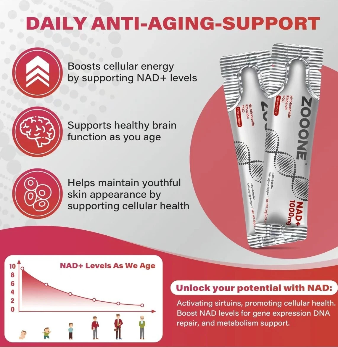 ZOONE NAD+ 1000mg 30 pack Boosters Health And Wellness Multivitamin