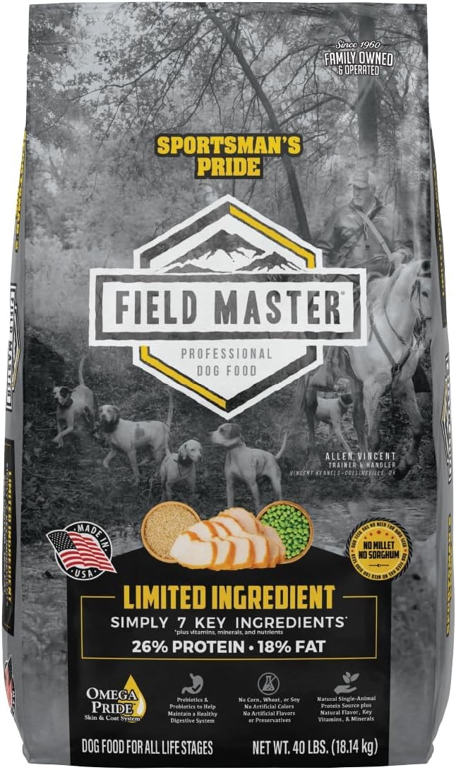 Sportsman’s Pride Field Master 26/18 Limited Ingredient Dry Dog Food,40-lb Bag