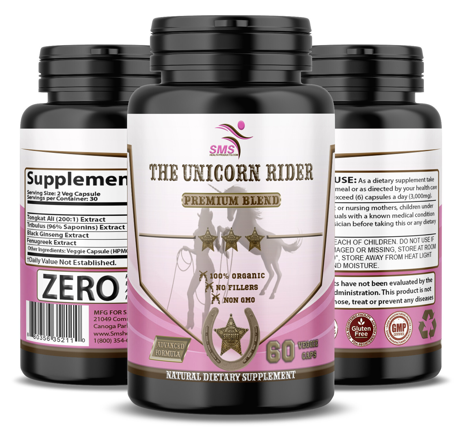The Original Unicorn Rider 180 Vegetarian Caps For Womens Health Organic By SMS