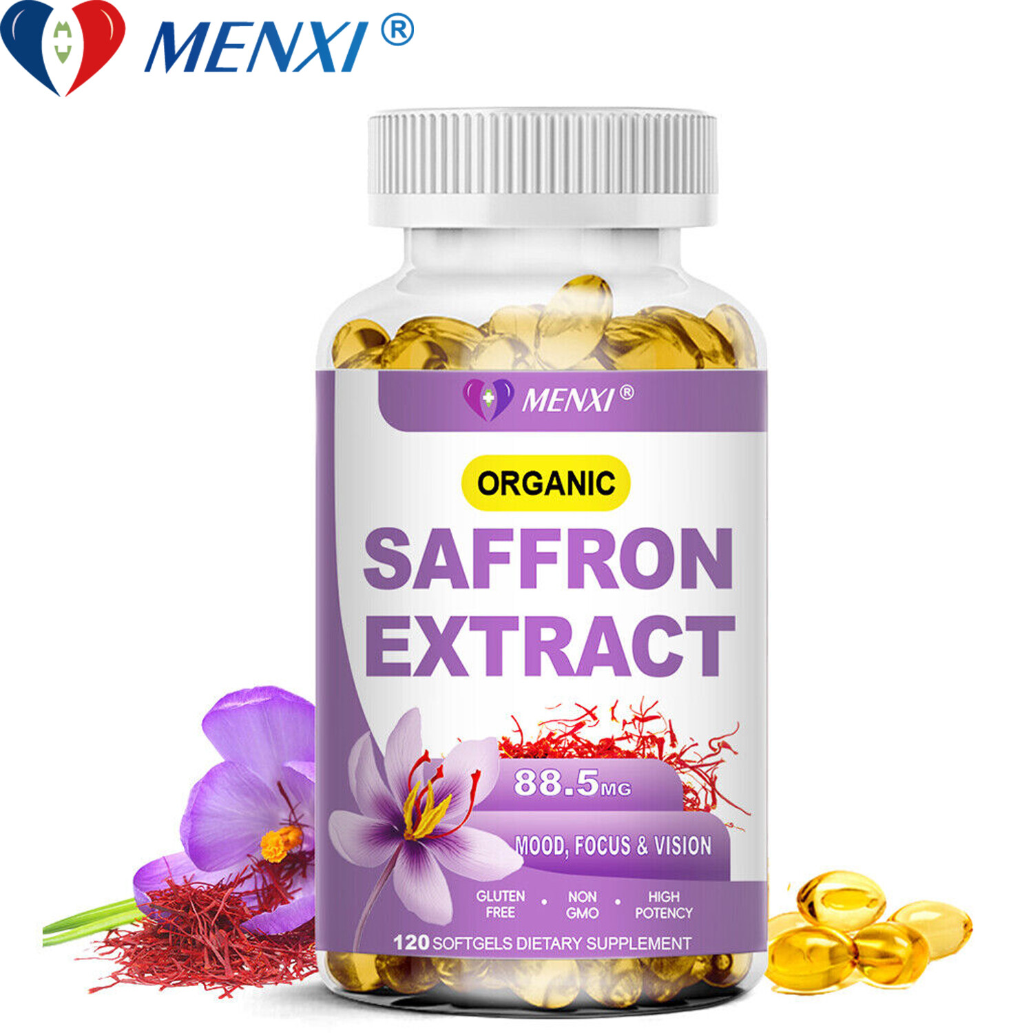 Pure Saffron Extract 88.5mg – Supports Healthy Weight Loss 100% Pure Extract 120