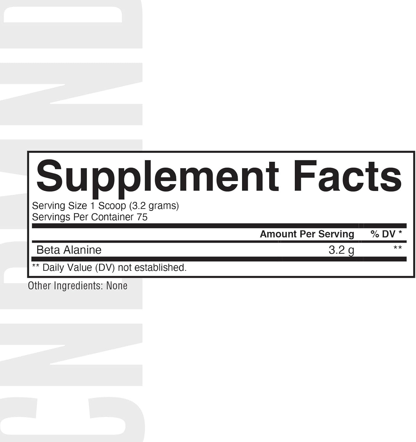 100% Pure Beta Alanine Powder for Endurance & Recovery – 75 Serv