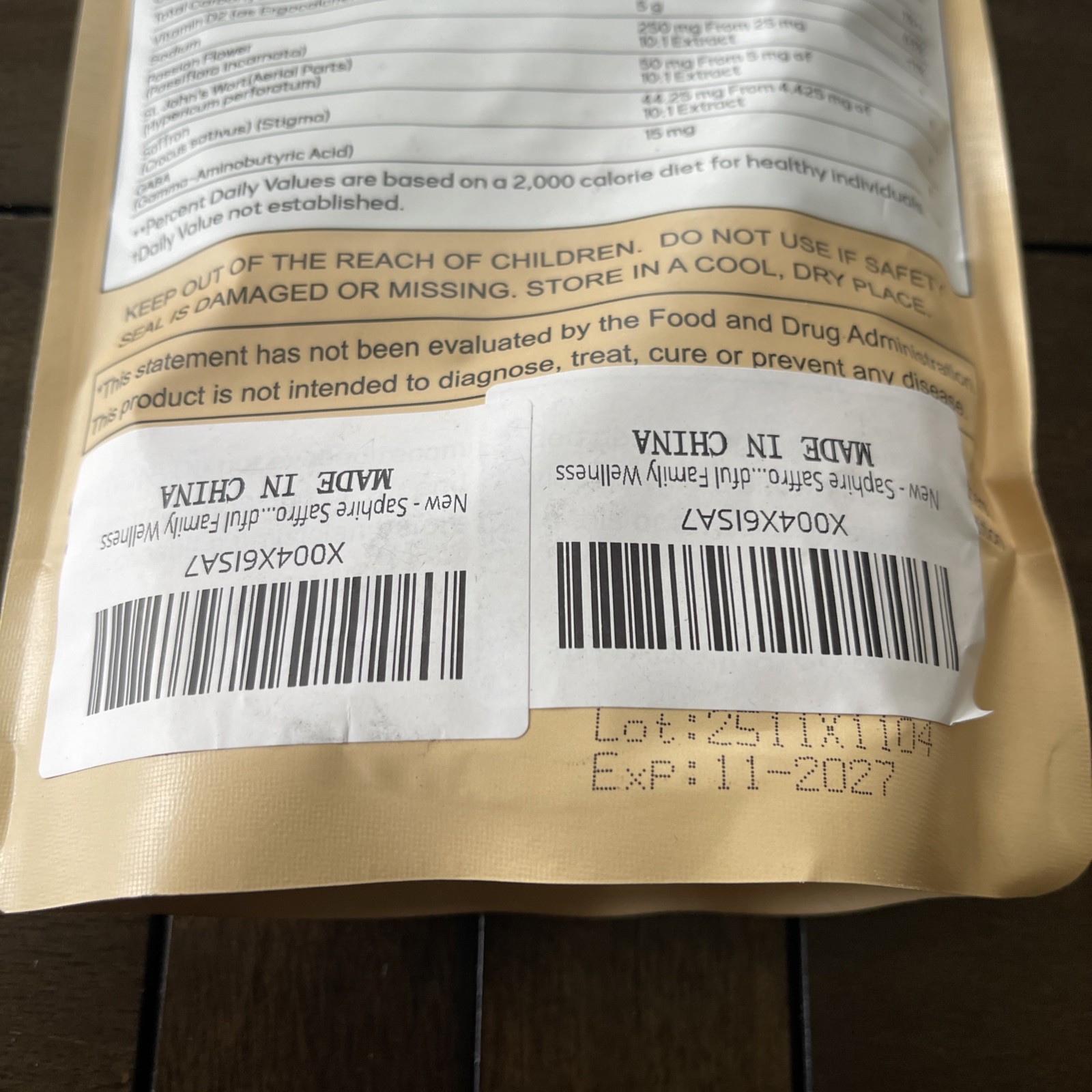 Saphire Saffron Gummies 60 Gummies