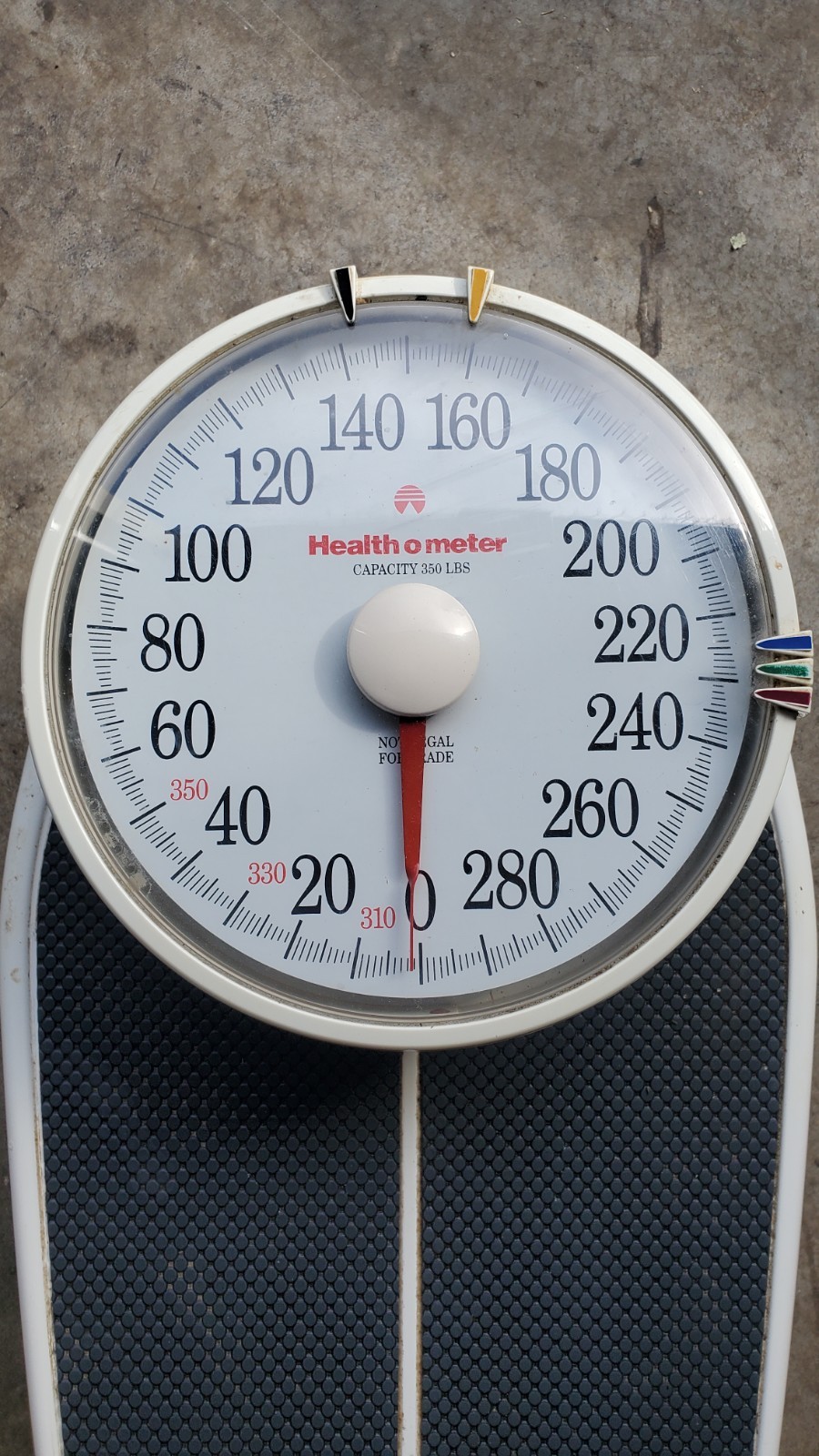 Vintage Health-O-Meter Scale Big Foot 11 Model: 163. 350 lb capacity.
