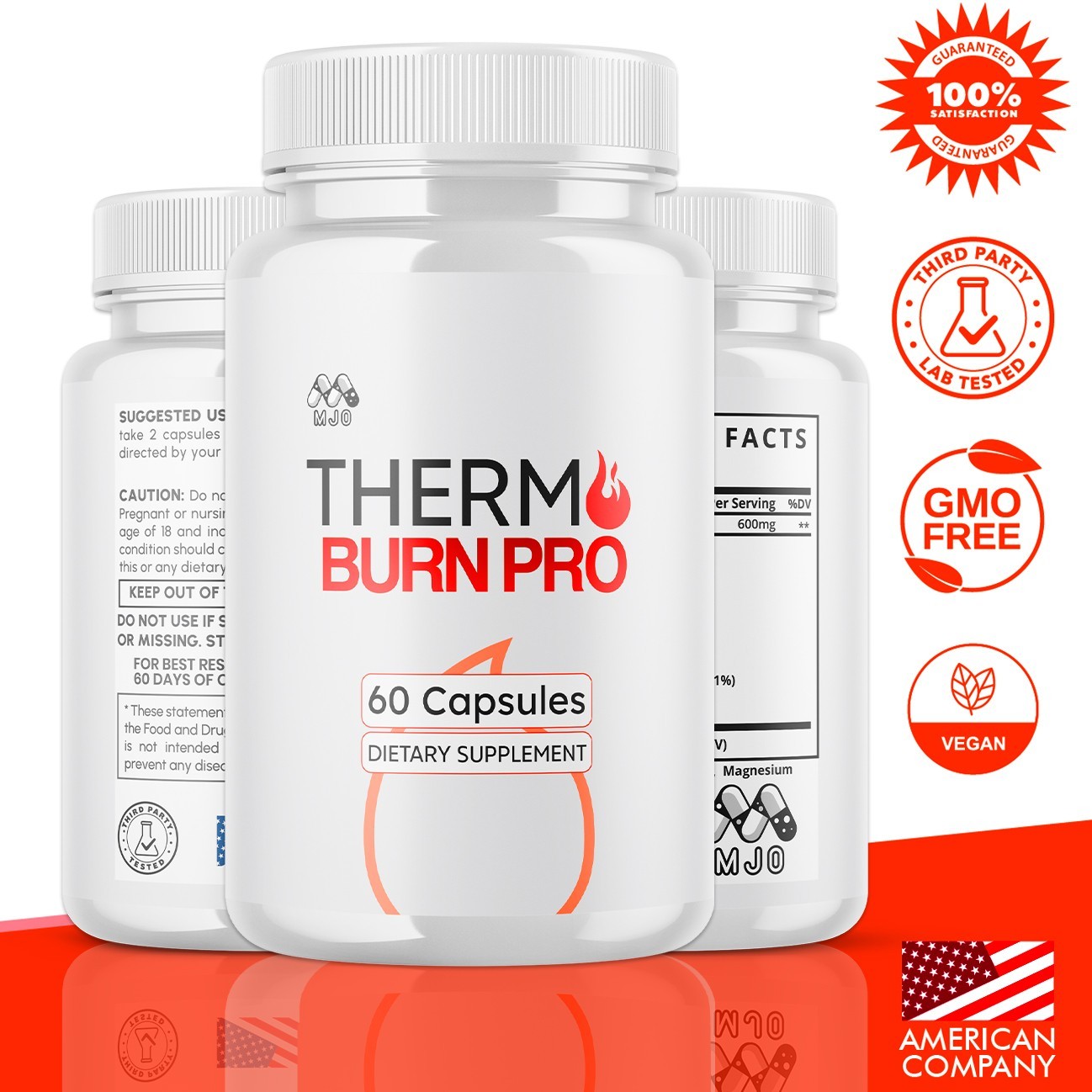 (3 Pack) Thermo Burn Pro Advanced Energy & Fitness Formula ThermoBurnPro 180Caps