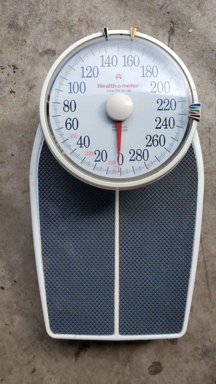 Vintage Health-O-Meter Scale Big Foot 11 Model: 163. 350 lb capacity.