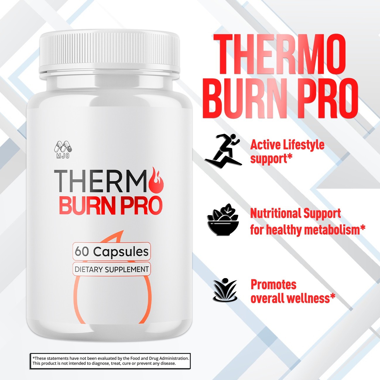 (3 Pack) Thermo Burn Pro Advanced Energy & Fitness Formula ThermoBurnPro 180Caps