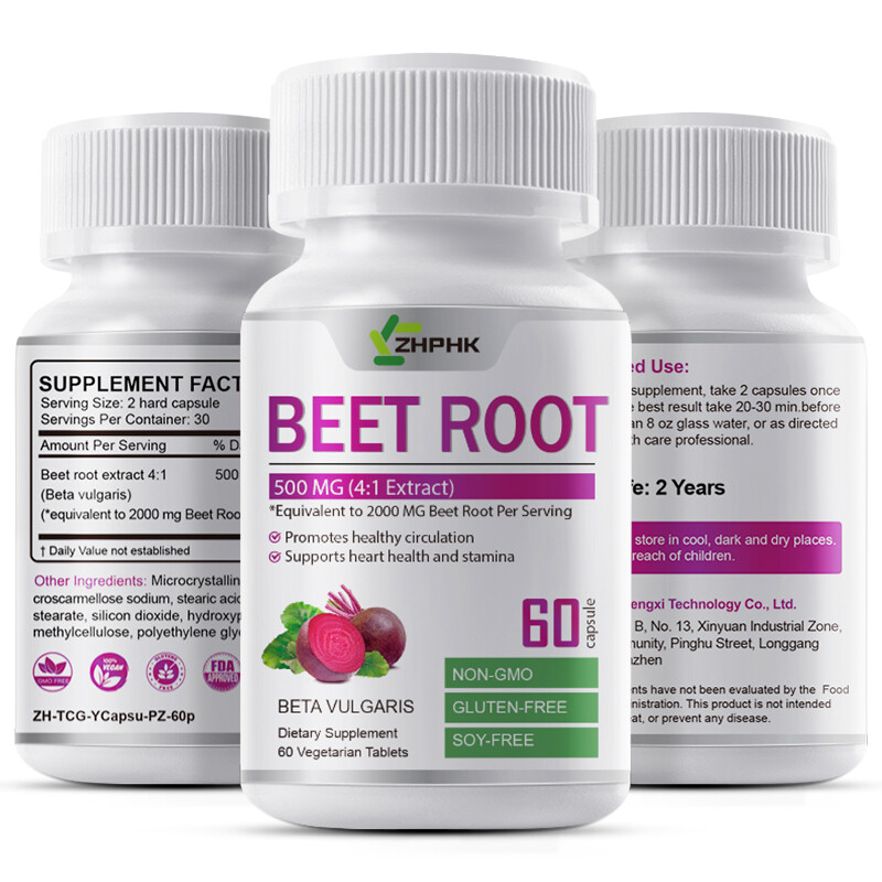 Beet Root Powder Capsules Beta Vulgaris Nitric Oxide Extract Super Food Juice