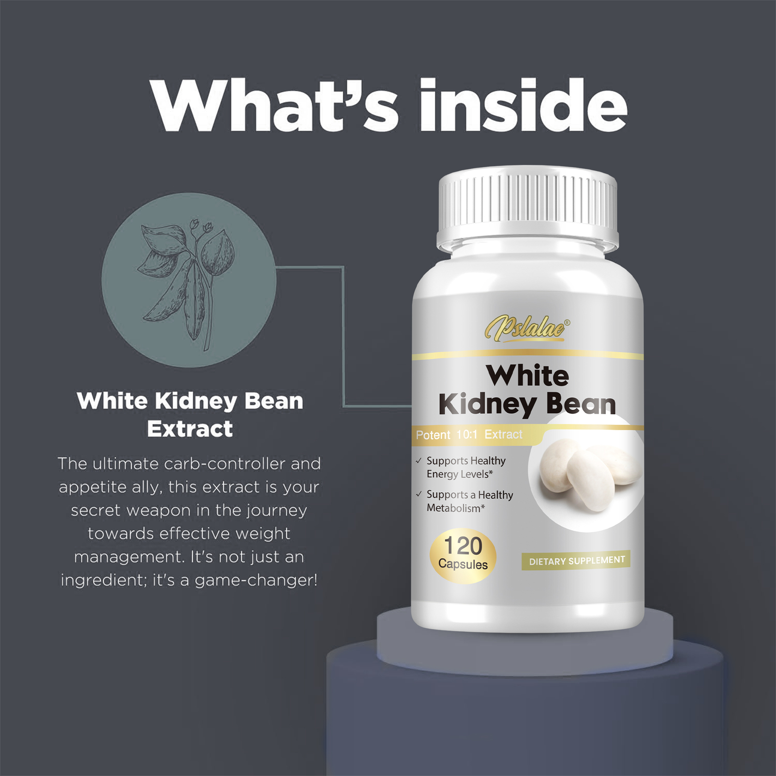 White Kidney Bean 1800mg – Carbohydrate Control, Fat & Carb Blocker, Weight Loss