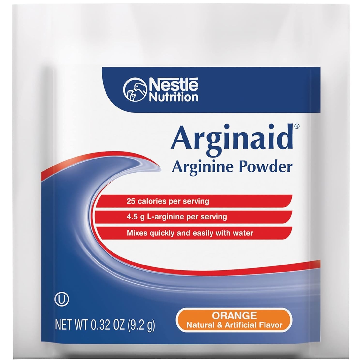 Wound Healing Support: 56 Count Orange L-Arginine Drink Mix with Vitamins C & E