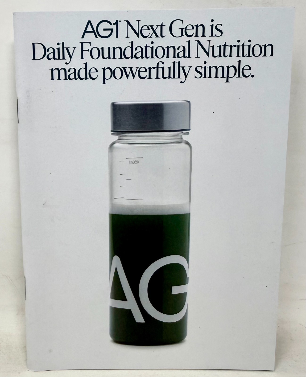 New AG1 Green Drink Next Generation Gen Nutrition 15-Page Book Booklet Pamphlet