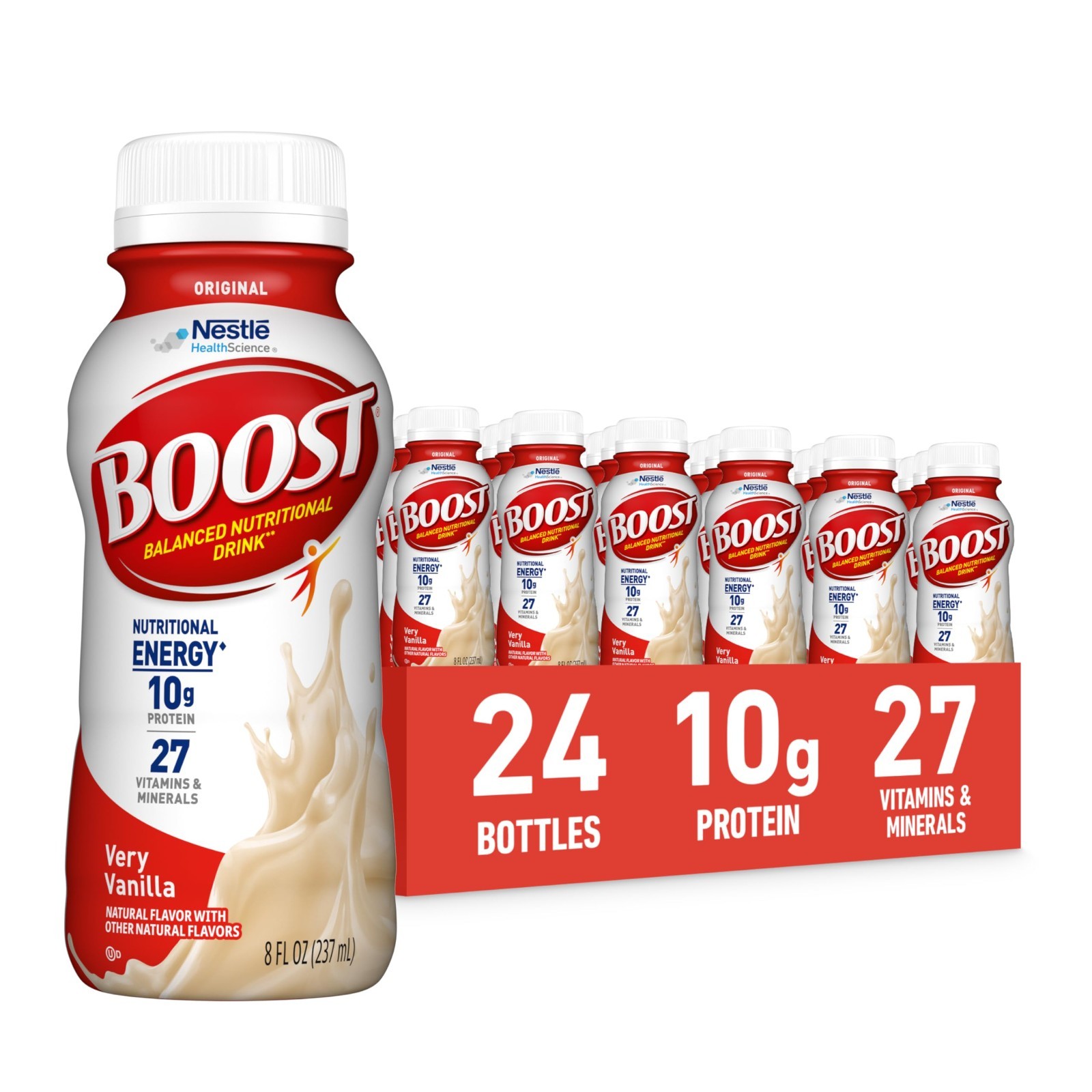 Nutritional Drink, Ready to Drink, Very Vanilla Flavor, 8 Fl Oz, 24 Pack