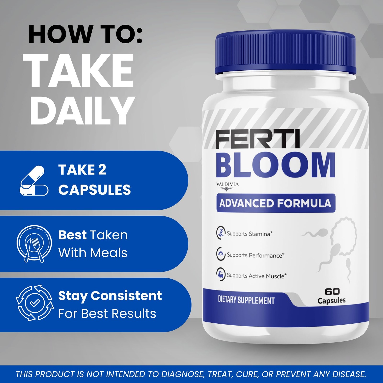 FertilBloom Women Reproductive Wellness Supplement Capsules 1 Pack 60Ct