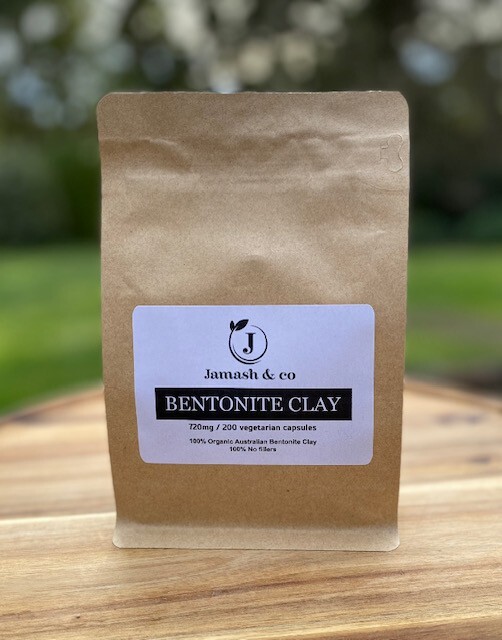 100% Organic Australian Bentonite Clay Food Grade DETOX 200 Capsules