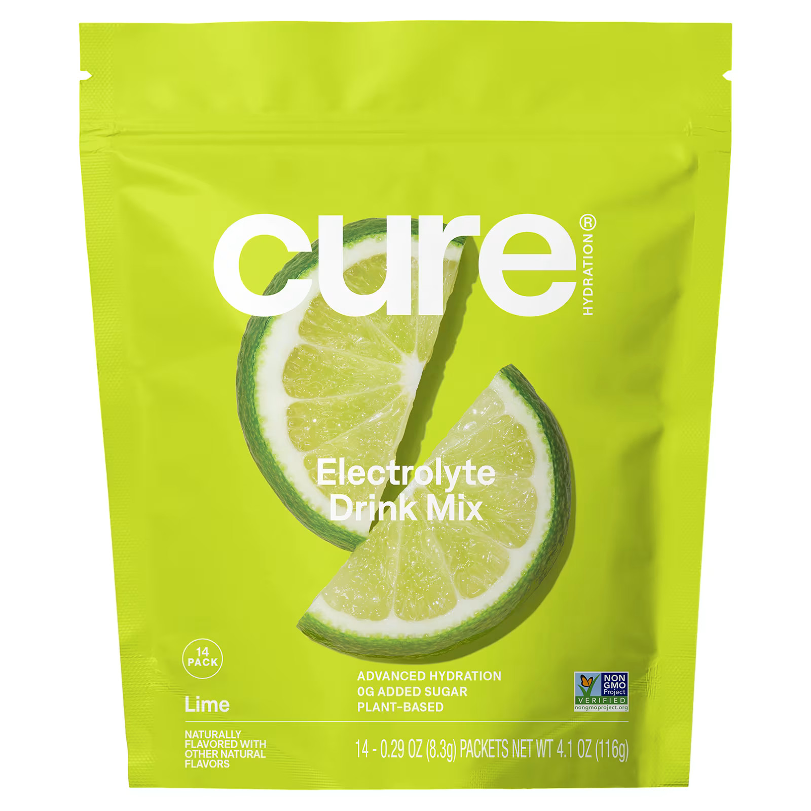 2 X Cure Hydration, Hydrating Electrolyte Mix, Lime, 14 Packets, 0.29-worldwide