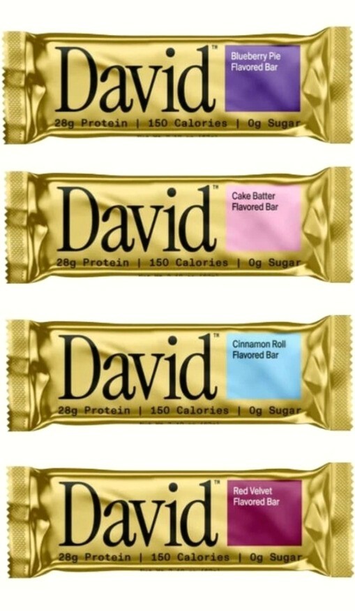 David High Protein Bars – Sugar Free Protein Bars, Gluten Free – 8 Pack