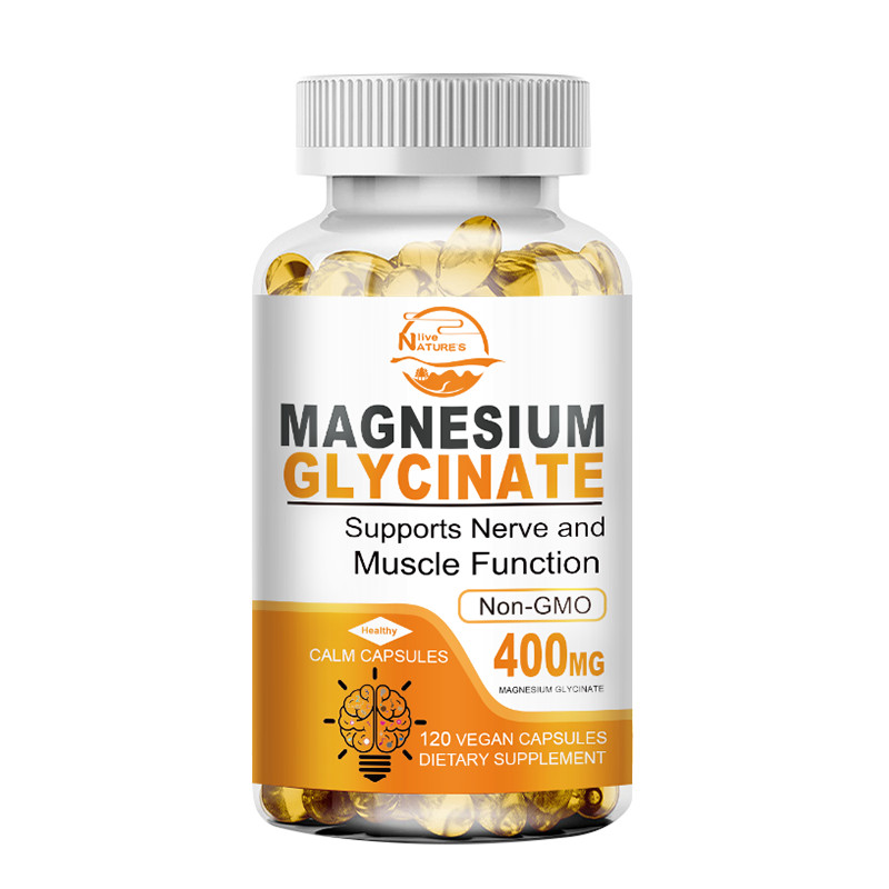 Glicinato De Magnesio De Maxima Potencia 400 Mg, 120 Capsulas FREE SHIPPING