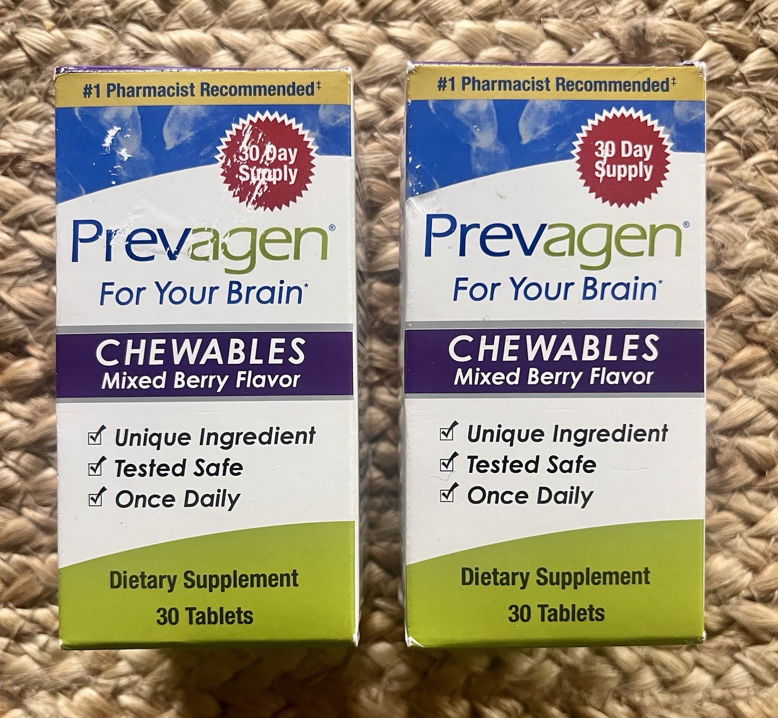 2x Prevegan Regular Strength 10mg Mixed Berry Chewable Tablets 60 Day Supply
