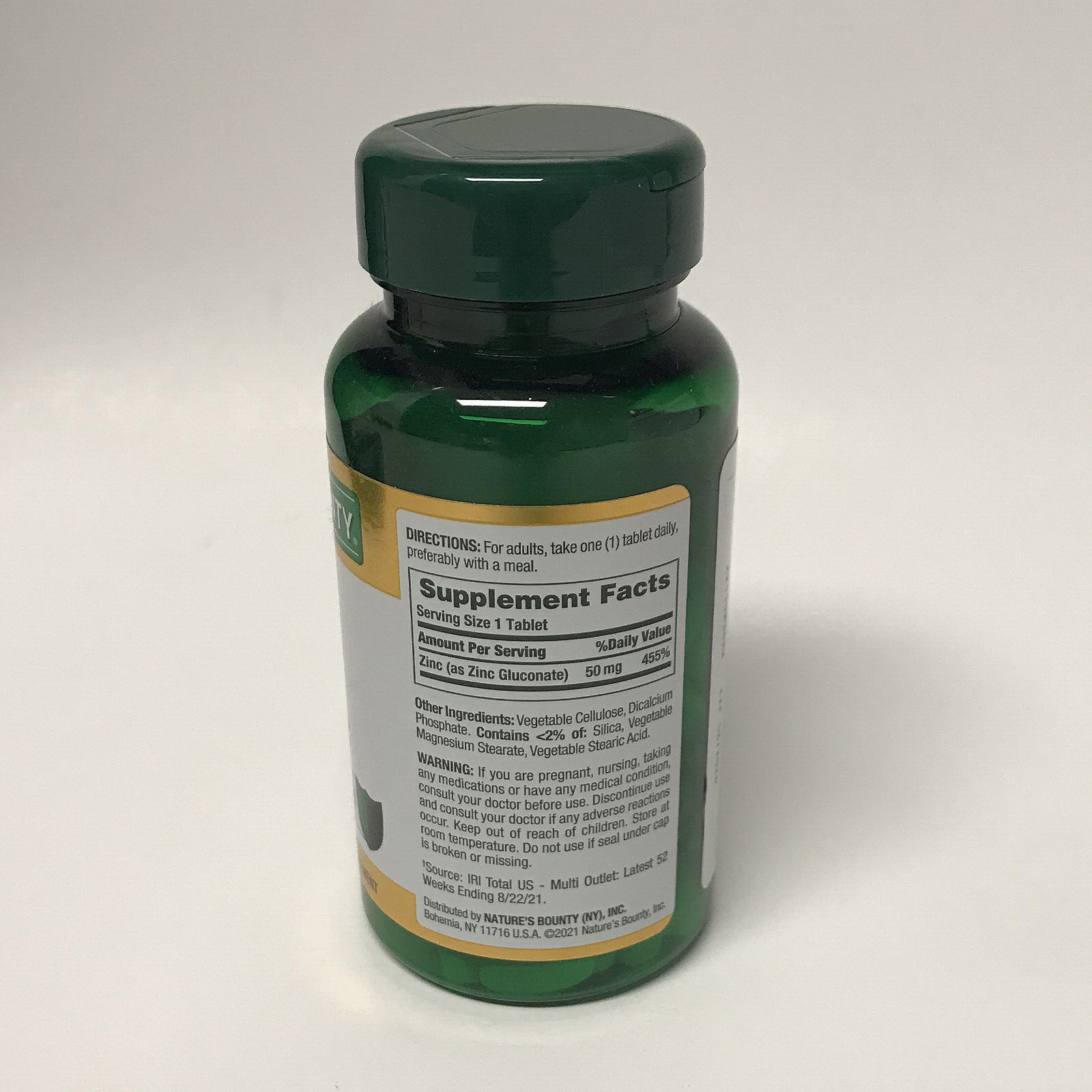 LOT of 2X Nature’s Bounty ZINC 50MG, 200 TABLETS (100ct each) | Immune Health