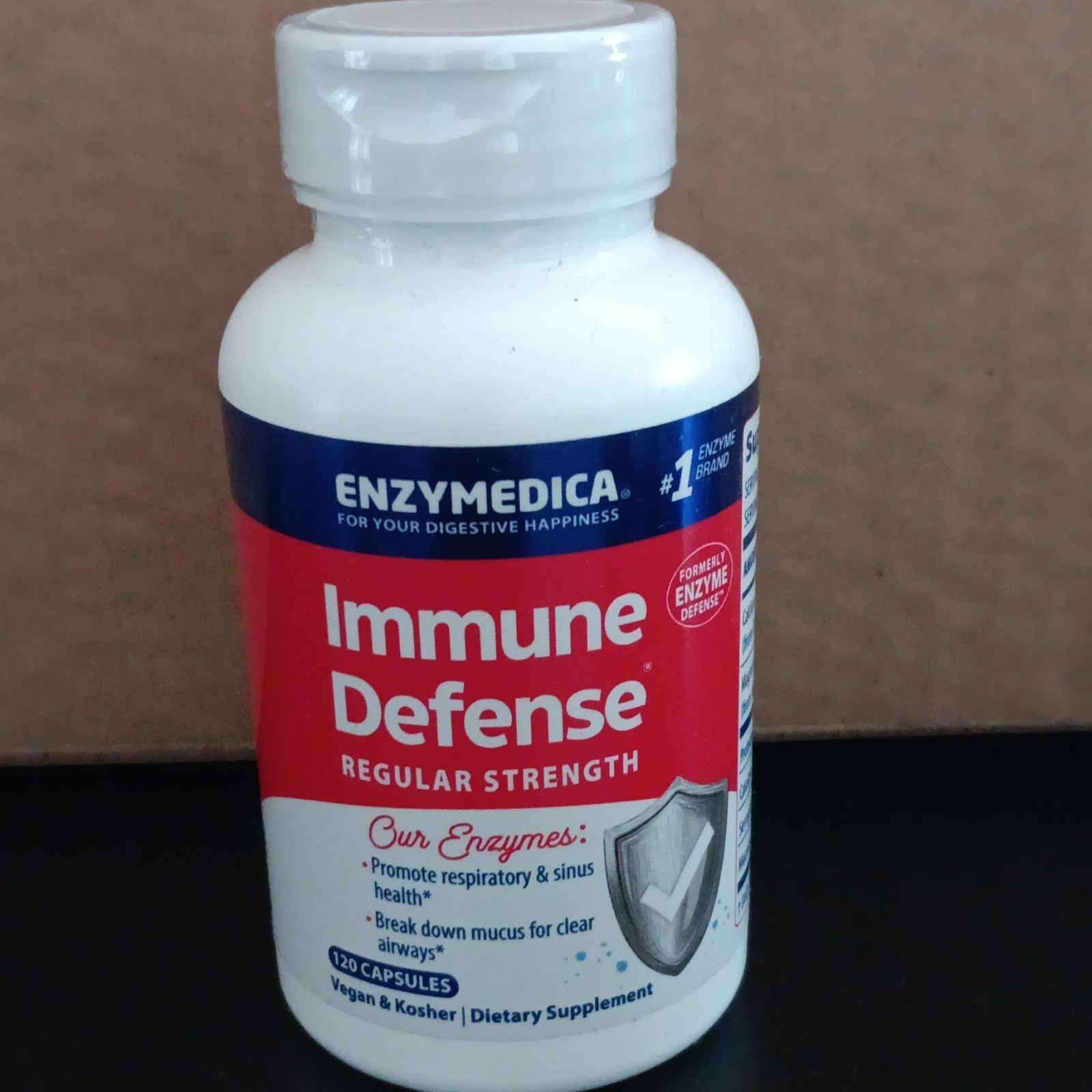 Enzymedica Immune Defense Regular Strength 120 Capsules Vegan Kosher Unflavored
