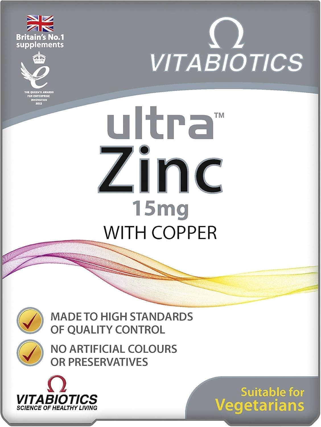 Zinc 15mg with Copper Vitabiotics 60 Tablets Exp 06/2029 made in United Kingdom