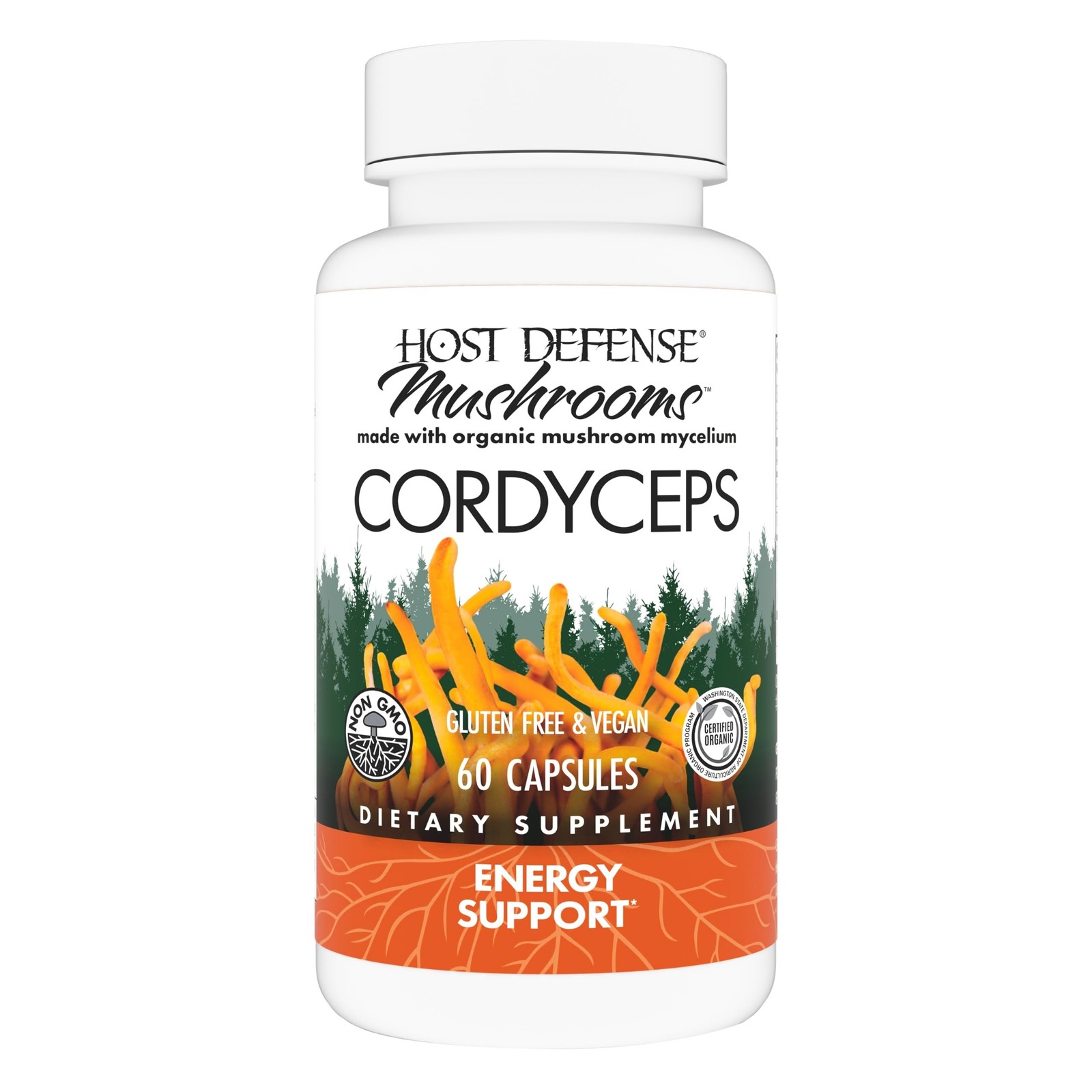 Host Defense Cordyceps Capsules – Immune & 60 Count (Pack of 1), Default