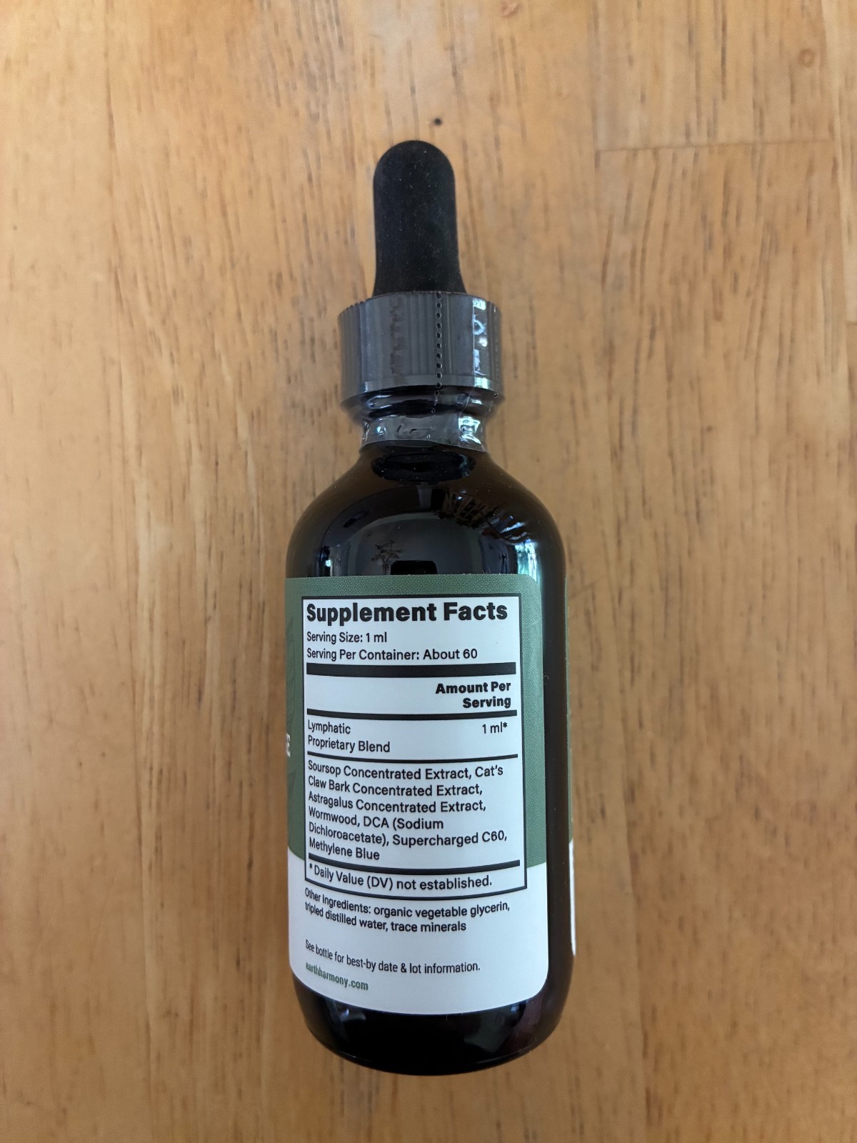 Earth Harmony Lymphatic Drainage Drops, Lymph Detox Cleanse Supplement, 2oz
