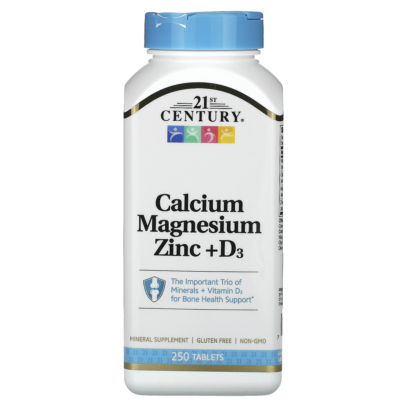 Calcium Magnesium Zinc + D3, 250 Tablets