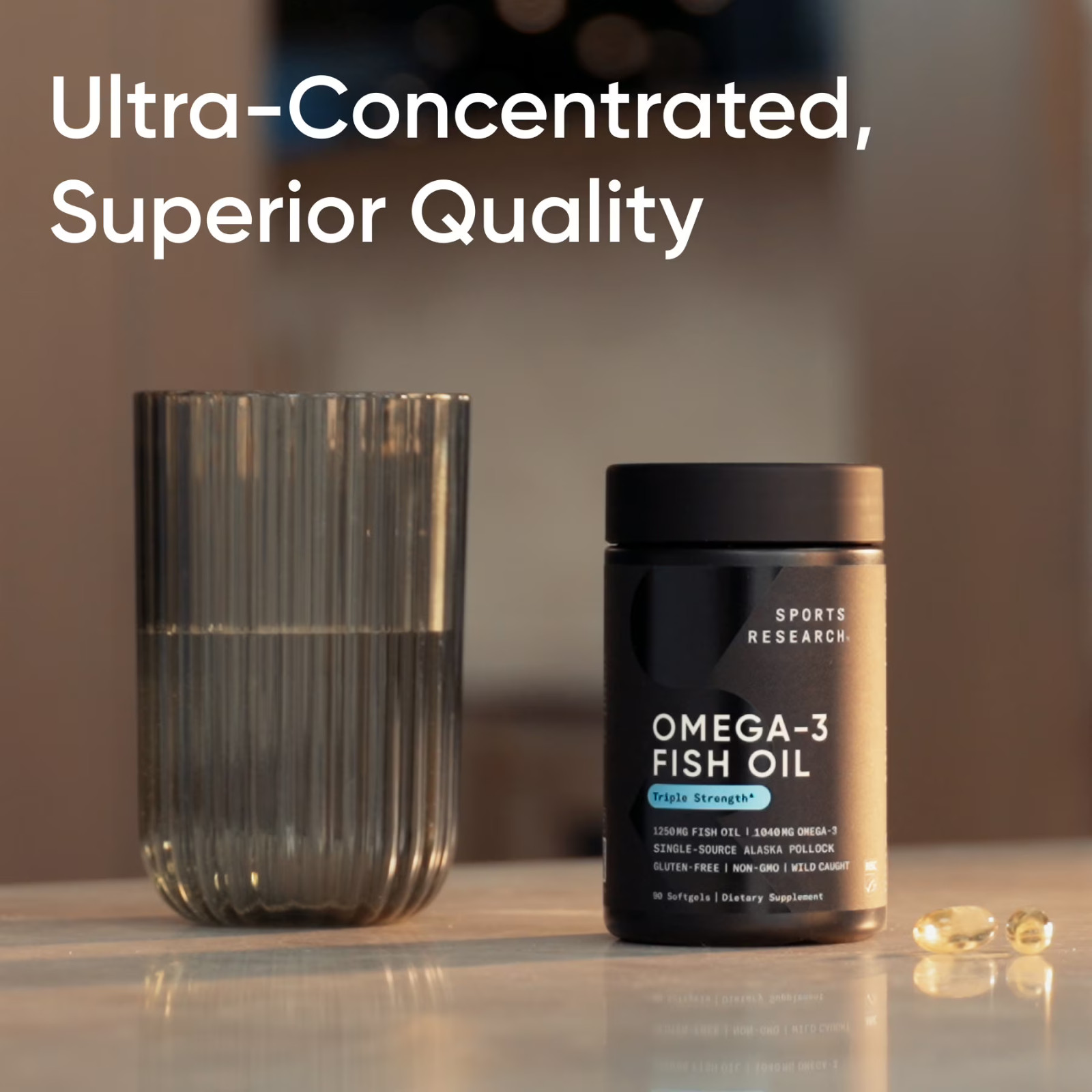 Triple Strength Omega-3 Fish Oil Burpless EPA DHA 180 Softgels